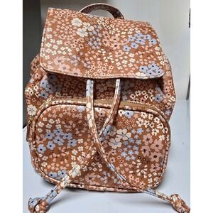 Wild Fable Flowered Mini Backpack Purse Adjustable Straps Double Pocket